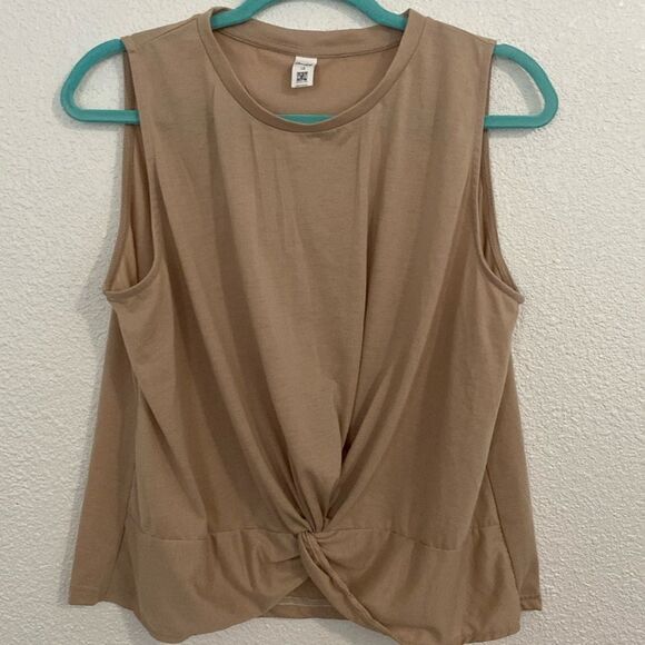 NWOT-pixie lady tan twist front tank size 1X - Picture 1 of 6